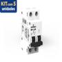 Imagem de Kit Com 5 Soprano Disjuntor Din Bifásico Curva-c 32a 3ka Shb2-c032a
