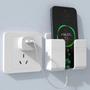 Imagem de KIT com 5 Suporte Multiuso De Parede Celular Plástico BRANCO E CINZA