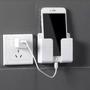 Imagem de KIT com 5 Suporte Multiuso De Parede Celular Plástico BRANCO E CINZA