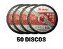 Imagem de Kit Com 50 Discos de Corte Para Aço Metal 4.1/2" 115X1,0X22mm - MTX