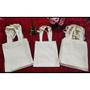 Imagem de Kit com 50 ecobags lisas 25x30cm - 100% algodão cru