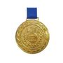Imagem de Kit Com 50 Medalhas de Ouro M50 Esportiva Honra ao Mérito Com Fita Azul Crespar