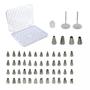 Imagem de Kit com 52 Bicos de Confeitar Inox com 01 Acoplador