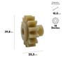 Imagem de Kit com 5un Engrenagem Coroa Nylon da Caixa de Transmissão Compatível com Varredeira WAP W700