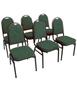 Imagem de Kit com 6 Cadeiras para Auditórios Linha Hotel Verde