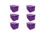 Imagem de Kit Com 6 Caixas Organizadoras Rattan Com Tampa 7L
