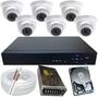 Imagem de Kit com 6 Câmeras Dome  Infravermelho 1000 linhas DVR Multi HD 8 canais