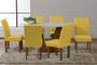 Imagem de Kit com 6 Capas para Cadeira em Malha - Cor Amarelo