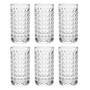 Imagem de Kit Com 6 Copos De Vidro Moderno Luxo 310ml Para Água Refrigerante Suco