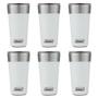Imagem de Kit com 6 Copos Térmicos com Tampa 600ml Branco Coleman
