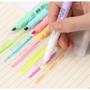 Imagem de Kit Com 6 Cores Marca Texto Pontas Dupla Escreve E Apaga HD24