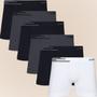 Imagem de Kit Com 6 Cuecas Microfibra Masculino Boxer Box Original Lupo Básico Sem Costura Cores Básicas