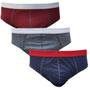 Imagem de Kit Com 6 Cuecas Tradicional Slip Masculina Tek 100% Algodão Cores Solidas