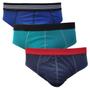 Imagem de Kit Com 6 Cuecas Tradicional Slip Masculina Tek 100% Algodão Cores Solidas