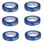 Imagem de Kit com 6 Fita Crepe Blue Tape Profissional 3M 24MM X 50M