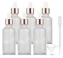 Imagem de Kit com 6 Frascos de Vidro Fosco para Óleo Essencial - 50ml com Conta-Gotas e Funil