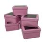 Imagem de Kit Com 6 Latinhas Rosa Com Visor Para Lembrancinha Aniversário