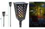 Imagem de Kit Com 6 Luminária Espeto Solar Imita Fogo Decoração Cha