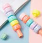 Imagem de Kit com 6 marca texto em formato de Macaron material escolar