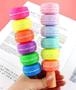 Imagem de Kit com 6 marca texto em formato de Macaron material escolar