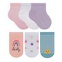 Imagem de Kit Com 6 Pares De Meias Lisas Para Crianças Kids Com Cano Baixo