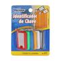 Imagem de Kit com 6 Peças de Chaveiro com Identificador de Chave Colorido