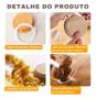 Imagem de Kit Com 6 Potes 500ml Herméticos De Vidro Com Tampa De Bambu Shark Blue