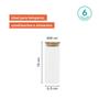Imagem de Kit com 6 Potes de Vidro para Mantimentos com Tampa de Bambu 450mL - Oikos