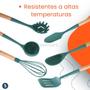 Imagem de Kit Com 6 Utensílios de Cozinha Silicone Cabo Madeira Aspen