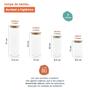 Imagem de Kit com 7 Potes de Vidro para Mantimentos com Tampa Bambu - Oikos