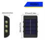 Imagem de Kit com 8 Arandela solar 6 leds jardim prova d"agua