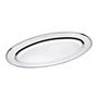 Imagem de Kit Com 8 Bandejas Travessas Oval Rasa Inox Média 33,8Cm Bar