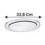 Imagem de Kit Com 8 Bandejas Travessas Oval Rasa Inox Média 33,8Cm Bar