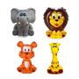 Imagem de Kit Com 8 Brinquedos De Vinil Para Bebê Maralex - Leão, Elefante, Girafa, Tigre, Porco, Baleia, Panda e Cachorro.