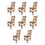 Imagem de Kit com 8 Cadeiras Madeira Maciça Confort para  Restaurantes Malbec