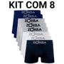 Imagem de Kit Com 8 Cuecas Boxer Algodão Sem Costura Zorba 781