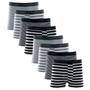 Imagem de Kit com 8 Cuecas Boxer Viscose Listrado Adulto Mash Original