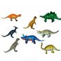 Imagem de Kit com 8 Dinossauro de Brinquedo Miniatura em Borracha Dino WORD