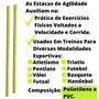 Imagem de Kit com 8 Estacas de Agilidade Com Base - 1Fit