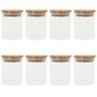 Imagem de Kit com 8 Potes de Vidro Porta Mantimento Hermético com Tampa de Bambu 200ml