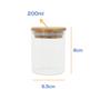 Imagem de Kit com 8 Potes de Vidro Porta Mantimento Hermético com Tampa de Bambu 200ml