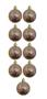 Imagem de Kit com 9 Bolas de Natal com Textura Geométrica Dourado 6 cm Ø