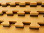 Imagem de Kit com 9 Tatames Dupla Face Laranja com Preto 50x50x2cm