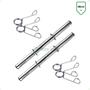 Imagem de Kit com Barras de Halteres e Anilhas Emborrachadas - 24 Kg