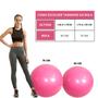 Imagem de Kit com bola de pilates rosa 75cm + bomba de ar manual
