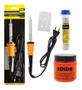 Imagem de Kit com ferro de soldar EDA, estanho e pasta 60W 127V