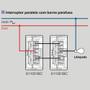 Imagem de Kit Com Interruptor Tecla Duplo Simples Com Placa e Suporte 4x2 Legrand PIAL Plus+
