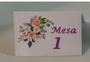 Imagem de Kit Com Número Para Mesa - Rosa1 (10 X 6,5 Cm) - 24 Placas