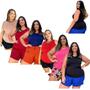 Imagem de Kit Com QUATRO Regatas Femininas Plus Size Até o 60  De Malha Lisa