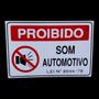 Imagem de KIT COMBO 10 Placa DE Sinalização PROIBIDO SOM AUTOMOTIVO